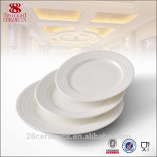 Plato de cerámica, plato redondo de porcelana, porcelana de cerámica para hotel